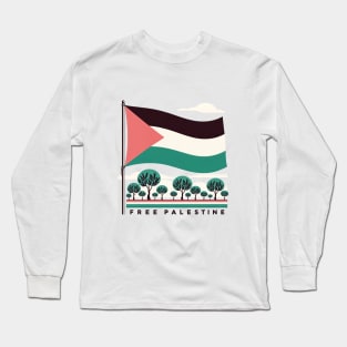 Free Palestine - Olive Trees Stand Strong Long Sleeve T-Shirt